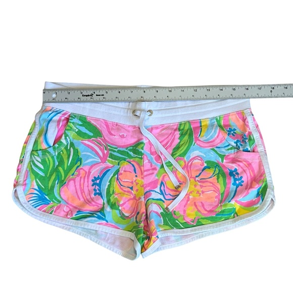 Lilly Pulitzer Women’s Sz M Chrissy Beach Shorts So A Peeling French Terry Pink - Picture 11 of 14
